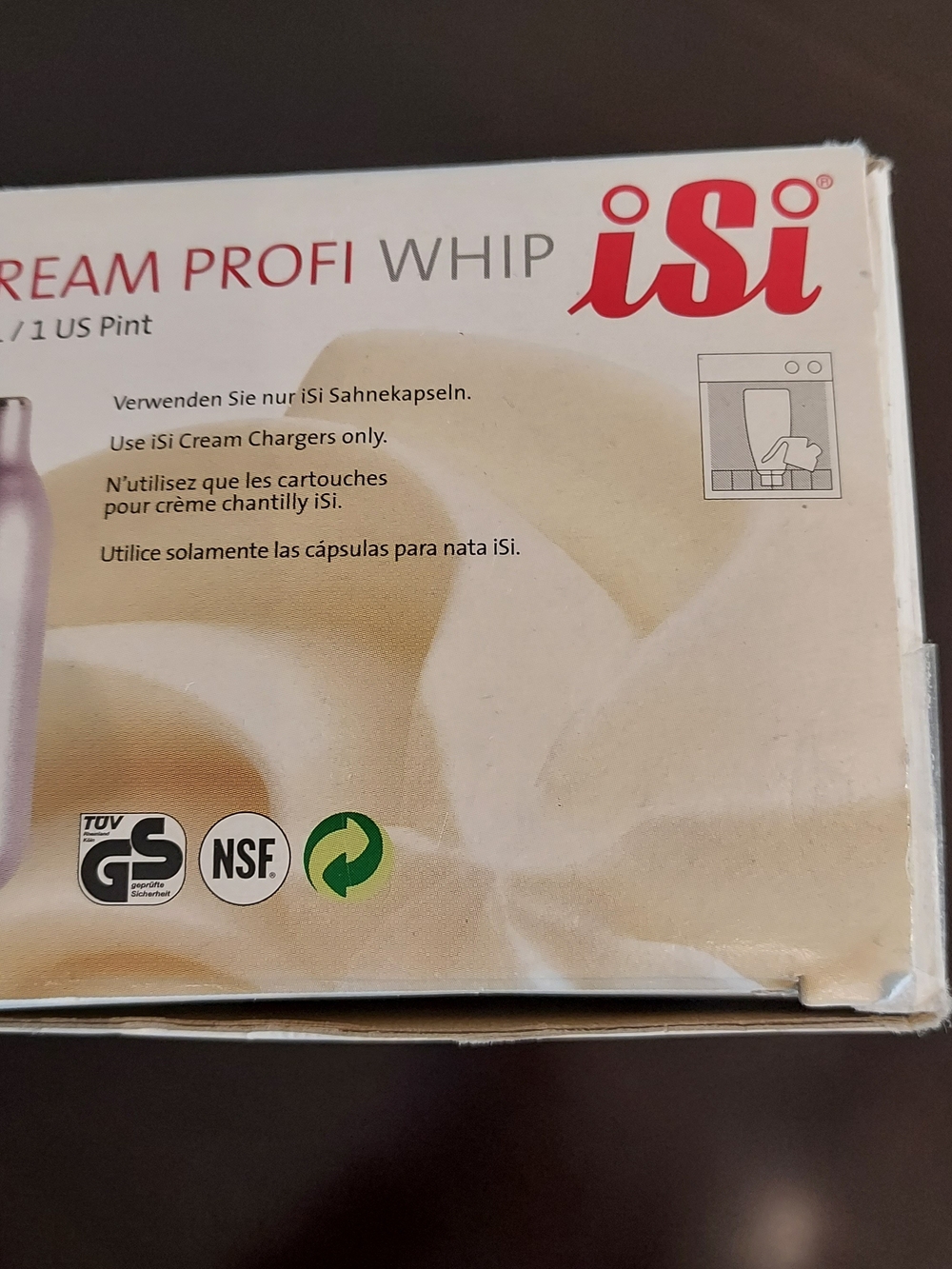 Cream Profi Whip 0.5L Stainless Steel Cream Whipper - Silver NWB - Picture 5 of 7